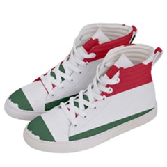 Hungary Country Europe Flag Men s Hi-top Skate Sneakers by Sapixe