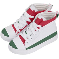 Hungary Country Europe Flag Kids  Hi-top Skate Sneakers by Sapixe