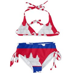 Borders Country Flag Geography Map Kids  Classic Bikini Set by Sapixe