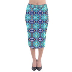 B 3 Velvet Midi Pencil Skirt by ArtworkByPatrick