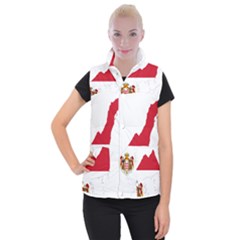 Monaco Country Europe Flag Borders Women s Button Up Vest by Sapixe