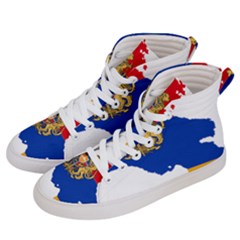 Borders Country Flag Geography Map Women s Hi-top Skate Sneakers by Sapixe