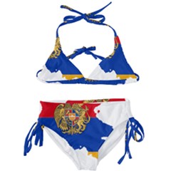 Borders Country Flag Geography Map Kids  Classic Bikini Set by Sapixe