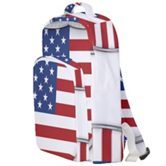Flag Usa America American National Double Compartment Backpack by Sapixe