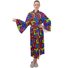 D 2 1 Maxi Tie Front Velour Kimono by ArtworkByPatrick