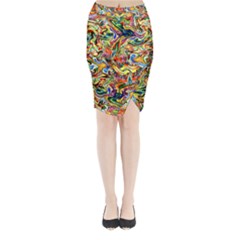 Ornament 1 Midi Wrap Pencil Skirt by ArtworkByPatrick