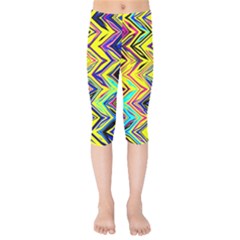 Mycolorfulchevron Kids  Capri Leggings  by designsbyamerianna