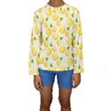 Fruits Template Lemons Yellow Kids  Long Sleeve Swimwear View1