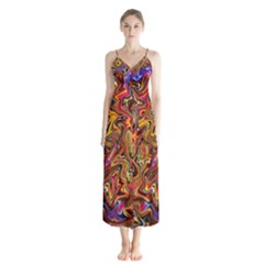 G 7 Button Up Chiffon Maxi Dress by ArtworkByPatrick