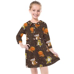 Ground Type Kids  Quarter Sleeve Shirt Dress by Mezalola