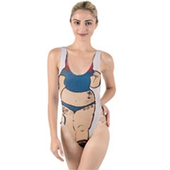 20190101 232308 High Leg Strappy Swimsuit by Abigailbarryart