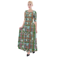 Textile Fabric Half Sleeves Maxi Dress by HermanTelo
