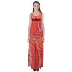 Food Fish Red Trout Salty Natural Empire Waist Maxi Dress by Pakrebo