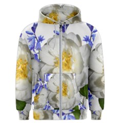 Flowers Camellia Bluebells Fragrant Men s Zipper Hoodie by Pakrebo