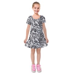 Encaje Kids  Short Sleeve Velvet Dress by Sobalvarro