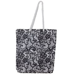 Encaje Full Print Rope Handle Tote (large) by Sobalvarro