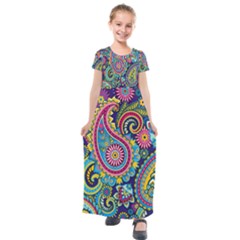 Ornament Kids  Short Sleeve Maxi Dress by Sobalvarro