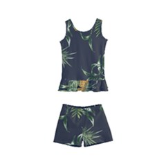 Pineapples Pattern Kids  Boyleg Swimsuit by Sobalvarro