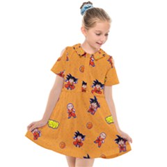 Dragonball Kids  Short Sleeve Shirt Dress by Mezalola