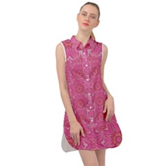 Bloom On In  The Soft Sunshine Decorative Sleeveless Shirt Dress by pepitasart