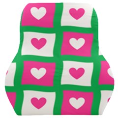 Pink Love Valentine Car Seat Back Cushion  by Mariart