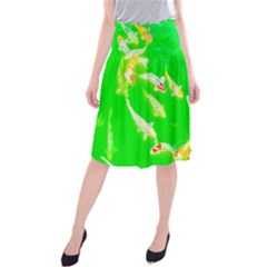 Koi Carp Scape Midi Beach Skirt by essentialimage