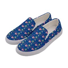 Memphis Pattern Women s Canvas Slip Ons by Simbadda