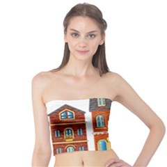 City Buildings Brick Architecture Tube Top by Simbadda