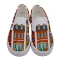 City Buildings Brick Architecture Women s Canvas Slip Ons View1