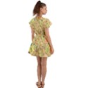 Flowers Color Colorful Watercolour Flutter Sleeve Wrap Dress View2