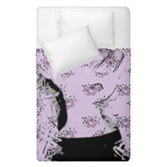 Wide Eyed Girl Lilac Duvet Cover Double Side (single Size) by snowwhitegirl