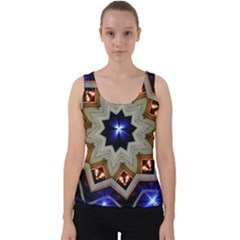 Background Mandala Star Velvet Tank Top by Mariart