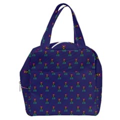 Nerdy 60s  Girl Pattern Blue Boxy Hand Bag by snowwhitegirl