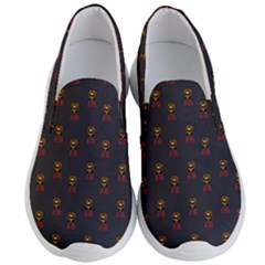 Nerdy 60s  Girl Pattern Grey Men s Lightweight Slip Ons by snowwhitegirl