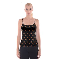 Peach Rose Black Spaghetti Strap Top by snowwhitegirl