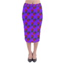 Red Roses Blue Purple Velvet Midi Pencil Skirt View1