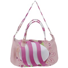 Easter Egg Colorful Spring Color Removal Strap Handbag by Simbadda