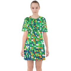 Funky Sequins Sixties Short Sleeve Mini Dress by essentialimage