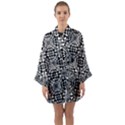 Fabric Geometric Shape Long Sleeve Satin Kimono View1