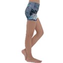 Sport, surfboard with flowers and fish Kids  Lightweight Velour Yoga Shorts View3