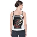 Skull Rose Fantasy Dark Flowers Velvet Spaghetti Strap Top View2