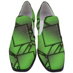 Binary Digitization Null Green Women Slip On Heel Loafers by HermanTelo