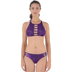 Purple Grunge Perfectly Cut Out Bikini Set by retrotoomoderndesigns