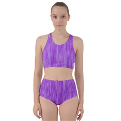 Purple Lavender Splash Racer Back Bikini Set by retrotoomoderndesigns