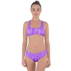 Purple Lavender Splash Criss Cross Bikini Set by retrotoomoderndesigns