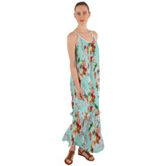 Flowers Boho Cami Maxi Ruffle Chiffon Dress by flowerland