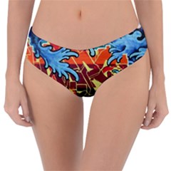 Graffiti Colourful Street Art Art Reversible Classic Bikini Bottoms by Simbadda