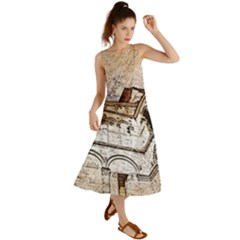 Building Architecture Columns Summer Maxi Dress by Simbadda