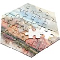 Architecture City Buildings River Wooden Puzzle Hexagon View2