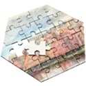 Architecture City Buildings River Wooden Puzzle Hexagon View3